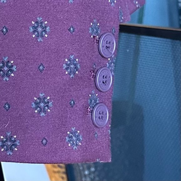 Women's Beatrice B. Italy Maroon Blazer, Size US 12, NWOT - Picture 6 of 11